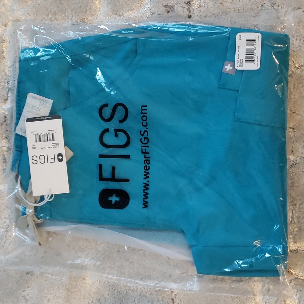 Figs Teal Yola Scrub Pants XXS